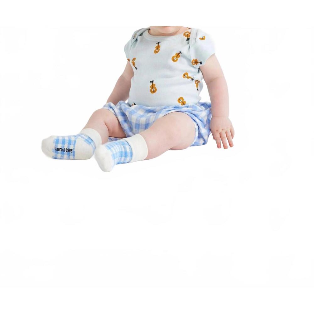 NEW BOBO CHOSES acoustic guitar three piece set in blue gingham